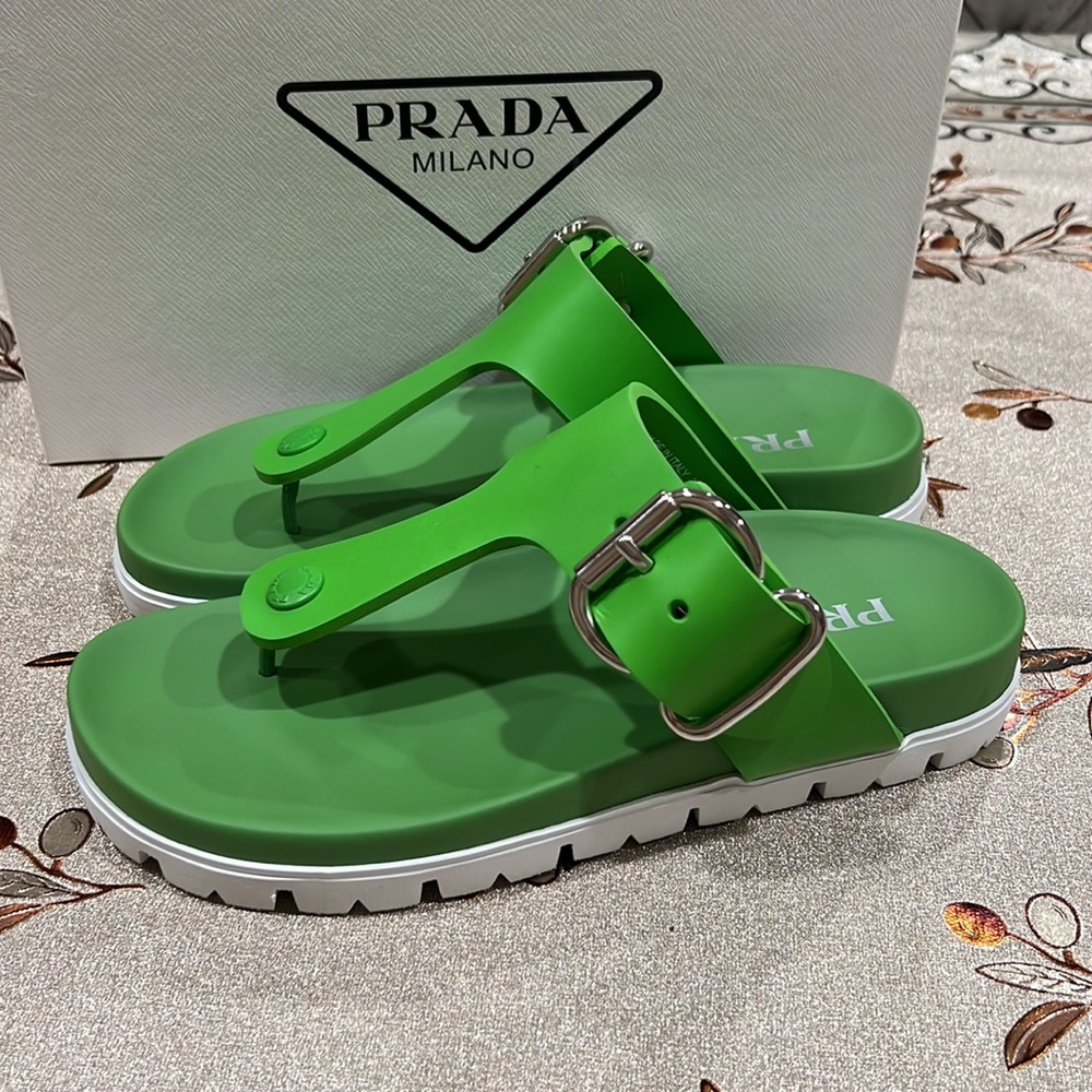PRADA Rubber Thong Sandals - Picture 2 of 14